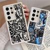 Super Cool Black Graffiti Soft Shell Phone Case for Samsung Galaxy S24 Plus S22 S20 S21 S23 FE S25+ S25 Ultra S24+ S22+ S23+