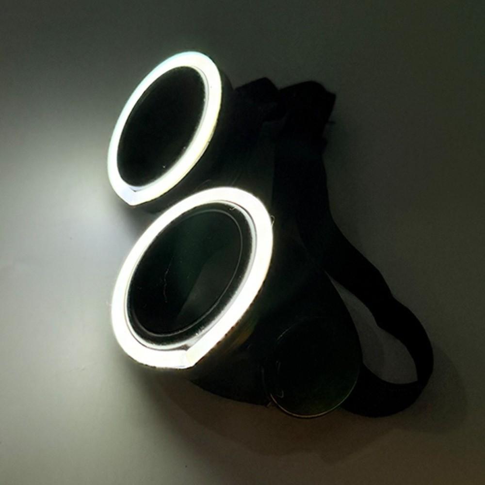 Wireless LED Glowing Glasses Round Luminous Eyewear Novelty Party Glasses Halloween Cosplay