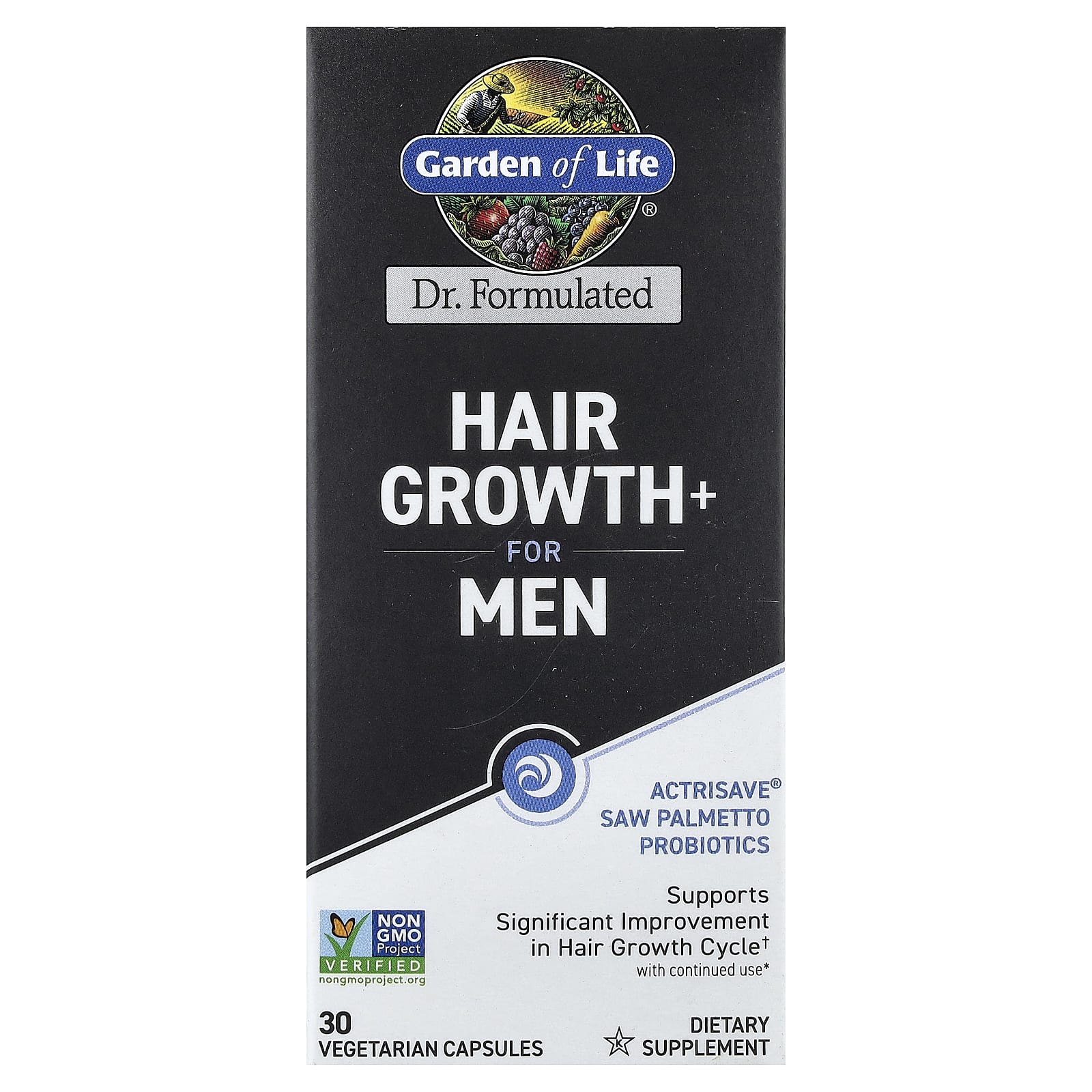 

Garden of Life, Men s Hair Growth+, 30 Veggie Capsules