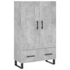 VidaXL Highboard Concrete Grey 69.5x31x115 Cm Engineered Wood 830352