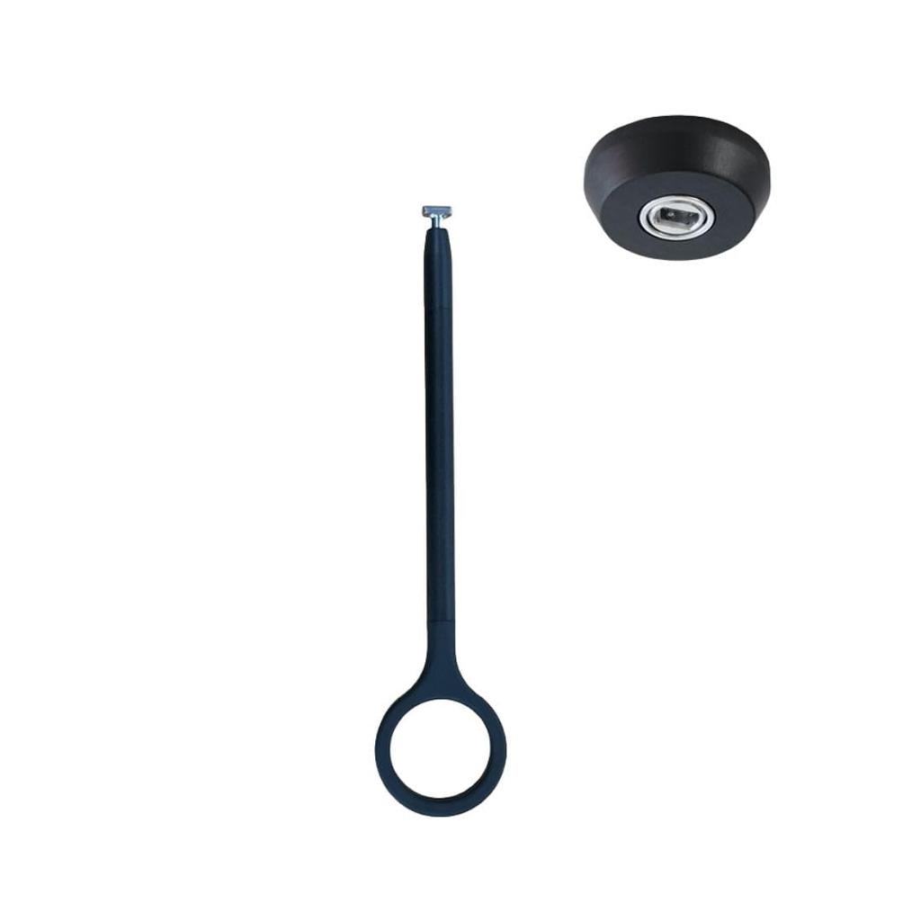 Toso Laundry Bar LB-1 Hanging Pole Set, Black, 25cm Long, Clothes Drying, Laundry, 30020008
