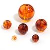 10-200Pcs 6/8/10/12/14/16/20mm Amber Color Round Acrylic Beads For Jewelry Making Loose Spaced Bead DIY Charms Bracelet Necklace