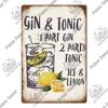Mfoever Tin Decor Gin Brand Vintage Wine Tin Sign Metal Alcohol Plaque for Home Kitchen Bar Pub Club Man Cave Decoration Wall Decor