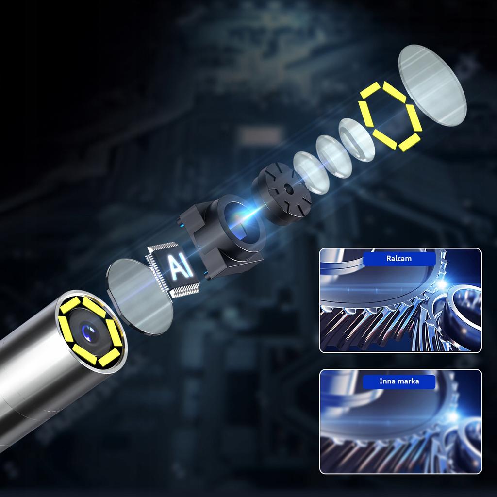 BOROSCOPE Inspection Camera Ralcam R208 ENDOSCOPE 8mm LED FULL HD + TOLLBOX