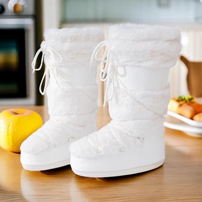 Xiaohongshu Snow Boots Women's 2025 Winter Warm and Non-slip Inner Height-increasing Cotton Boots MOON Same Waterproof and Velvet Boots