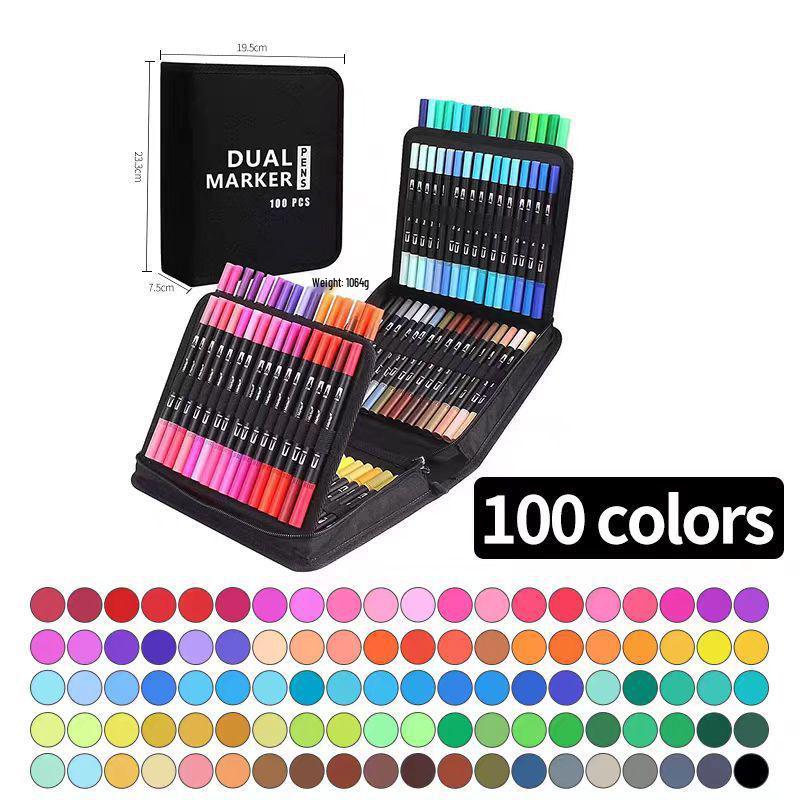 Children's Double-ended Washable Watercolor Pens with Soft Tips