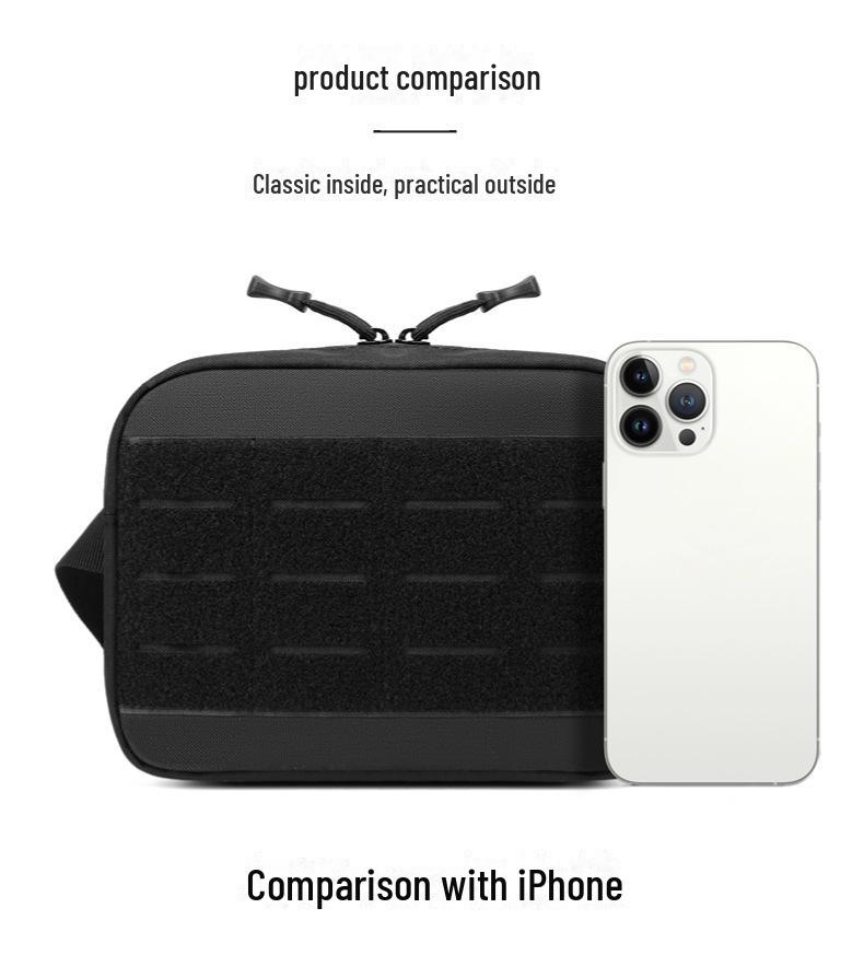 Men's Tactical Cross-Border Outdoor Sports Waist Bag with Laser-Cut MOLLE Mounting