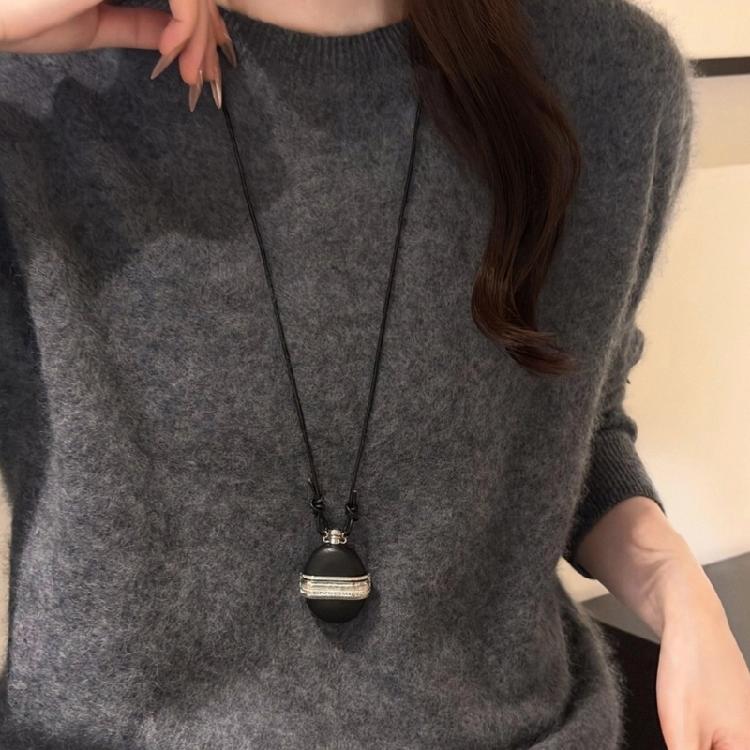 Collana Delicata a Forma di Fiaschetta da Vino Gioielli da Collo in Legno Gioielli per la Clavicola con Catena Regolabile per l'Uso Quotidiano o Feste