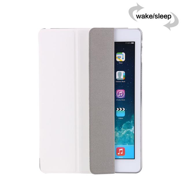 Складной трехстворчатый чехол для планшета iPad 10,2 дюйма, 7-8 дюймов, 9,7 Air 3 2 Air4, 10,9 дюйма, умный чехол из искусственной кожи, чехол для автоматического пробуждения, чехол для ipad pro 11 12,9 2020 for iPad Mini 5 белый