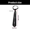 Elegant Women's Adjustable Pre Tied Black Necktie with Rhinestones Embellishments for Formal Event and Casual Wear