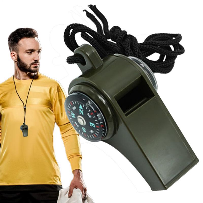 Safety Whistle Outdoor safety whistle with Lanyard Multi-functional Alarm Device High Decibel Safety Whistle Survival Whistle