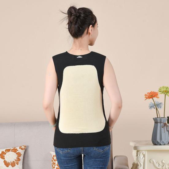 Colete térmico feminino de inverno, sem costura, dupla face, pelúcia, trava rápida de temperatura, gola redonda, ajuste fino, elástico, sem mangas, roupa interna, parte inferior, regata
