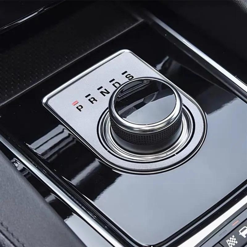 BBV1 Car Center Console Gear Shift Panel Metal Protective Cover Trim For Jaguar XE 2015-2019 XF F-PACE 2016-2020 Interior Accessories