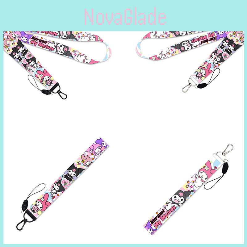 Sanrio Kuromi Character Phone Lanyard Vibrant Colors Soft Material Anime Style!