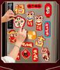 2026 Chinese New Year Fridge Magnets Traditional Festive God of Wealth Refrigerator Magnet Cartoon New Year Hanging Pendent