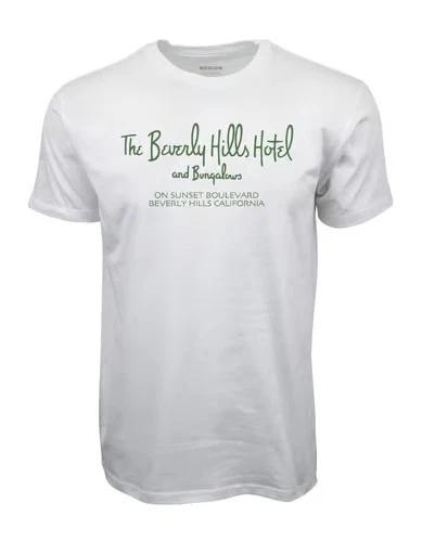 90s BEVERLY HILLS HOTEL & BUNGALOWS GRAPHIC WHITE T-SHIRT M