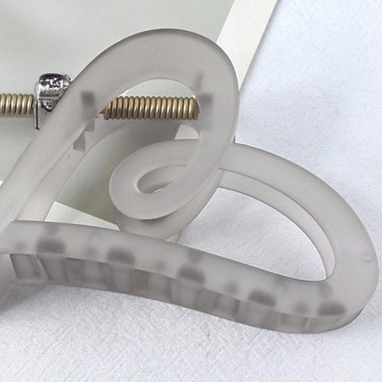 Women Hair Claw Transparent Matte Texture Heart Shape Hair Clip Back Head Shower Hair Claw Hair Accessories