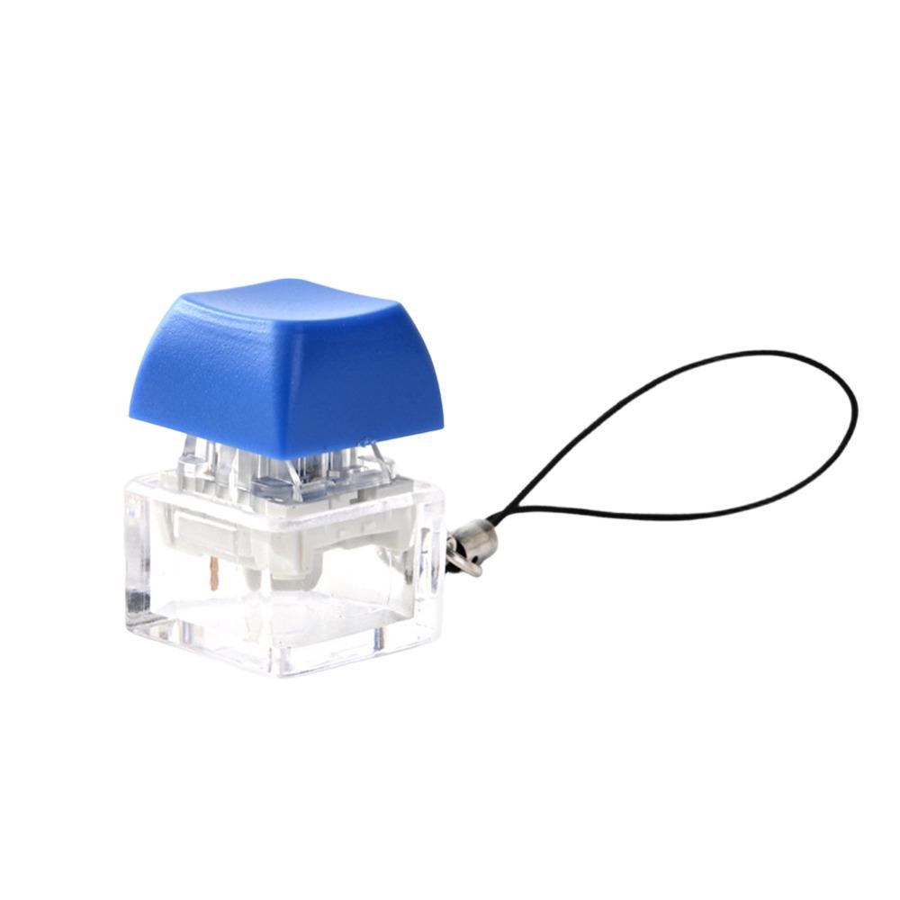 No Lights Fidget Keychain DIY Keyboard Clicker Toy Relaxing Pinch Toy