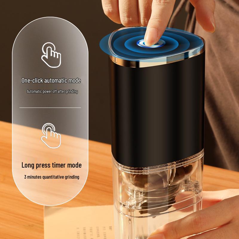 Portable Hand-Crank Electric Espresso Grinder – Compact Household Coffee Maker