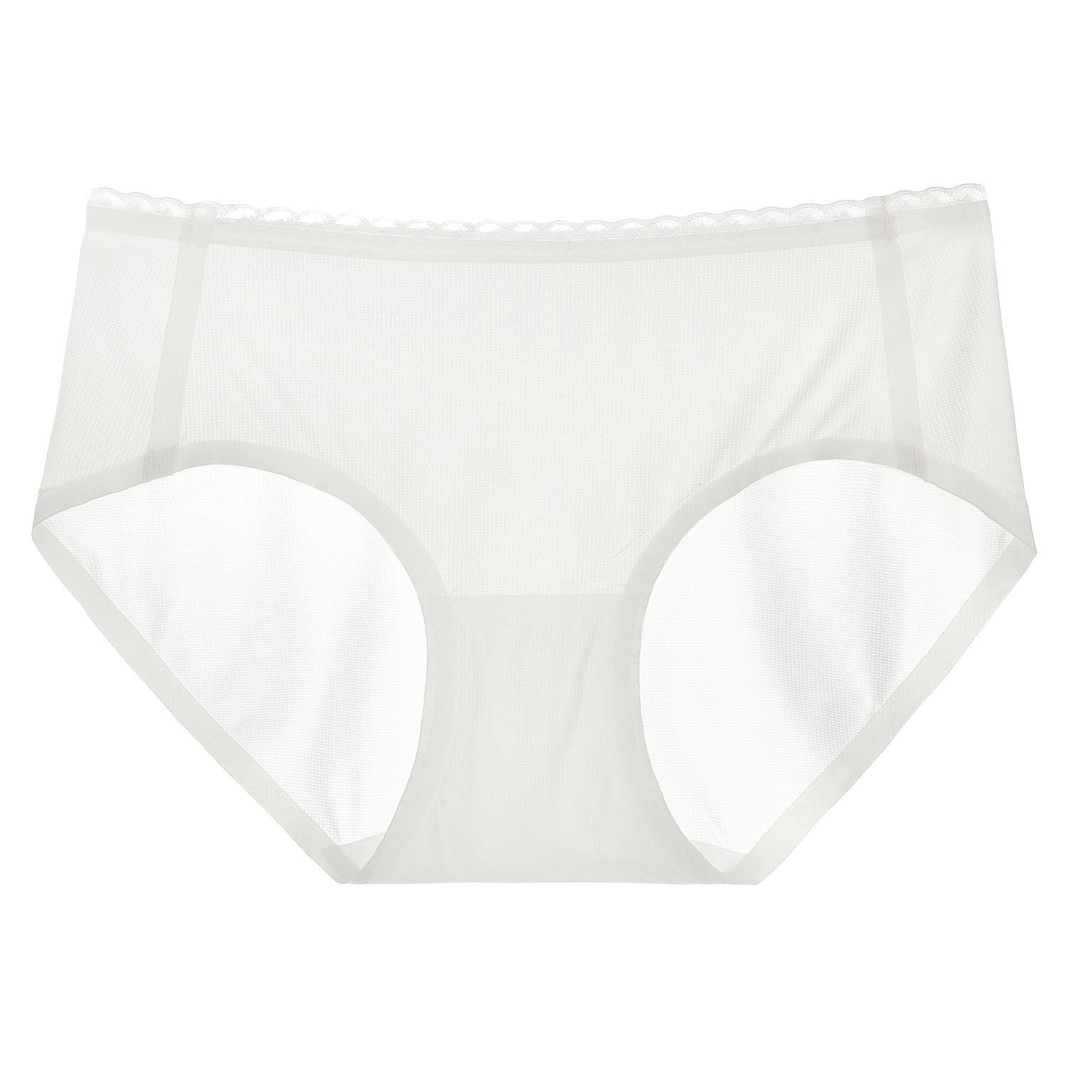 

Нижнее белье из ледяного шелка, женские трусики, антибактериальные, легкие, не ощущение, бесшовные трусы со средней талией для девочек XL серый/серебряный