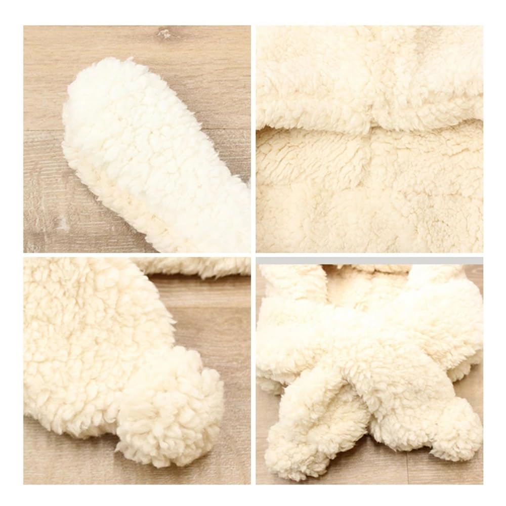 VNGOLERRY Hooded Neck Baby Hat with Warm Boa Rabbit Korean Perfect for and Elementary Perfect for Winter Ages and Combines Hat and Scarf Warmer/Scarf