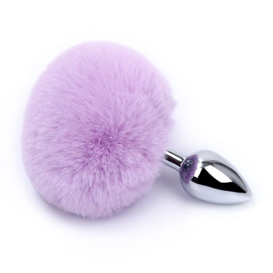 Anal Plug Rabbit Tail Role Play Stainless Steel Prostate Smooth Touch Metal Bunny Tail Sex Toys for Women Men Gay