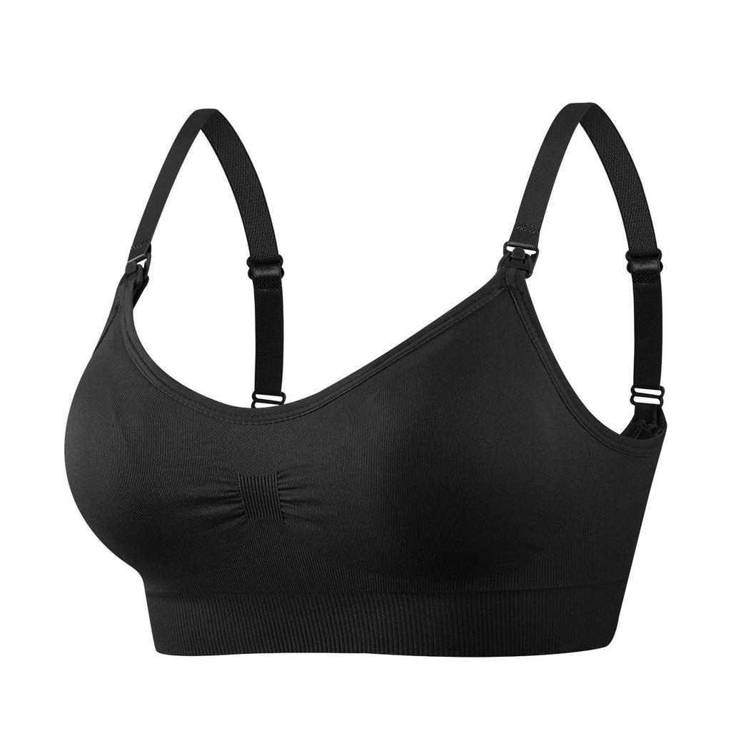 Wire-Free Plus Size Front Closure Nursing Bra for Pregnant Women - Adjustable, Seamless Design for Comfortable Feeding