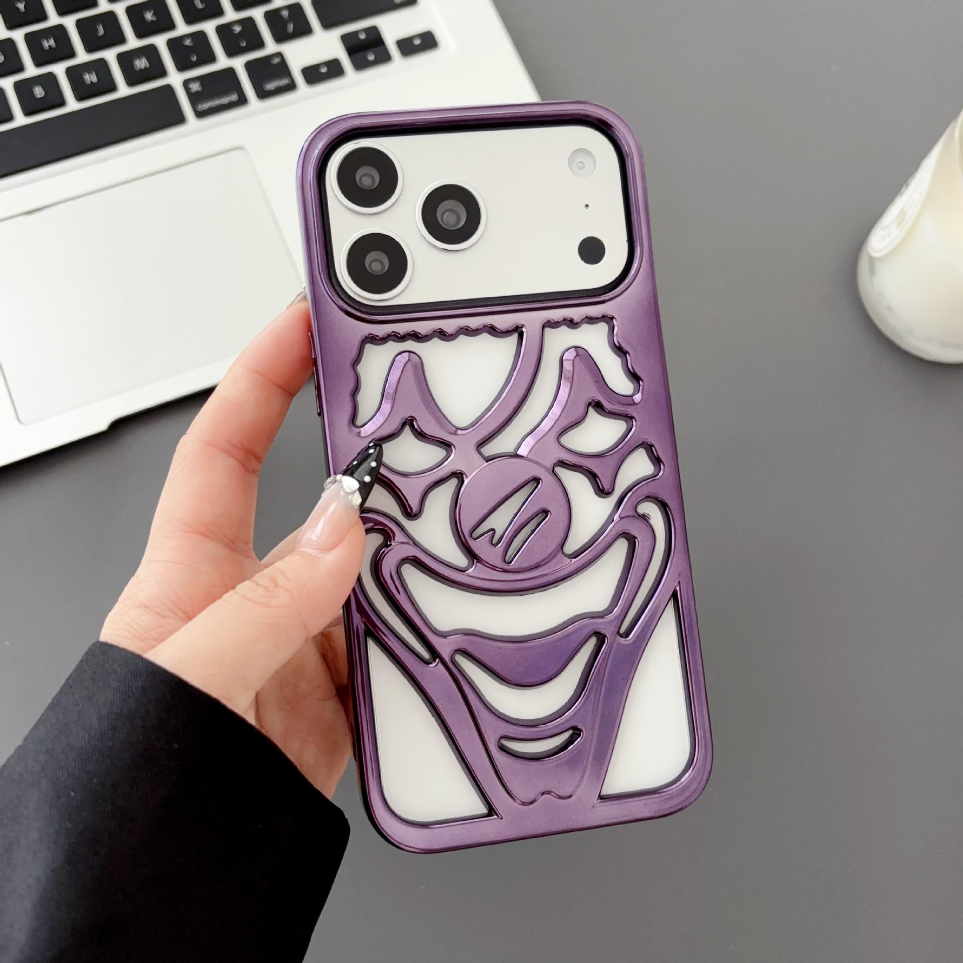 

Creative Electroplated Clown Phone Case for Apple 17 Pro Max - Drop-proof Protective Case for iPhone 13/14/16 iPhone 17