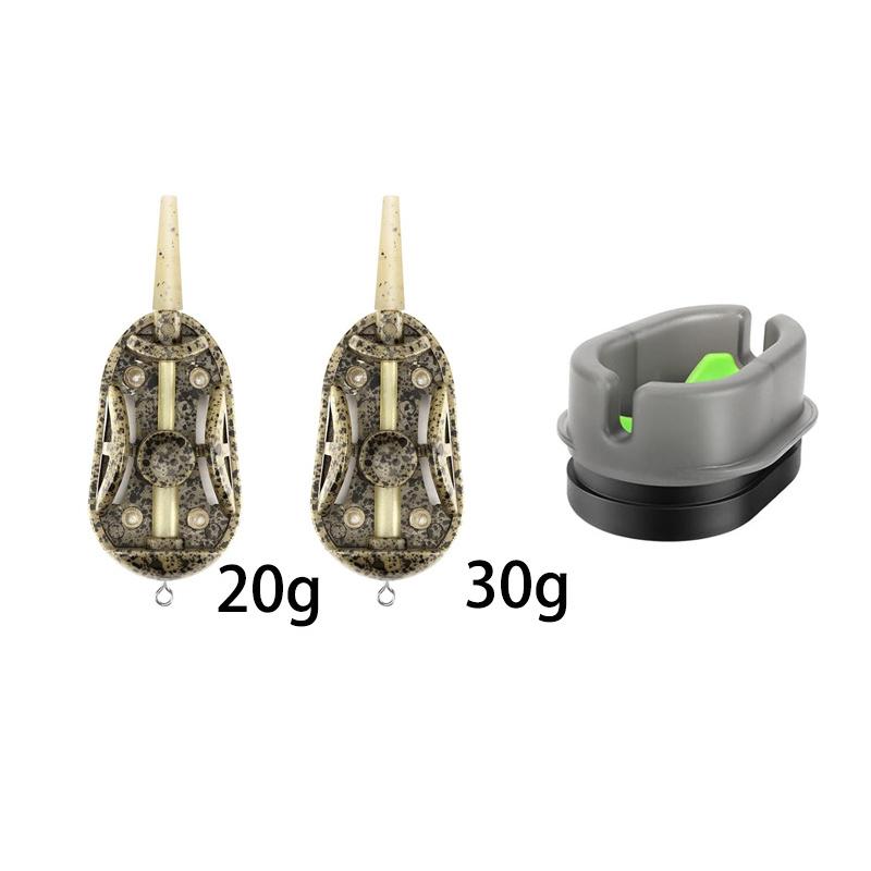 2/5Pcs 20G/30G/40G/50G/60G Method Feeder Fishing Inline Feeder Carp Fishing Feeder Device Kit Feeder Carp Fishing Hair Rigs