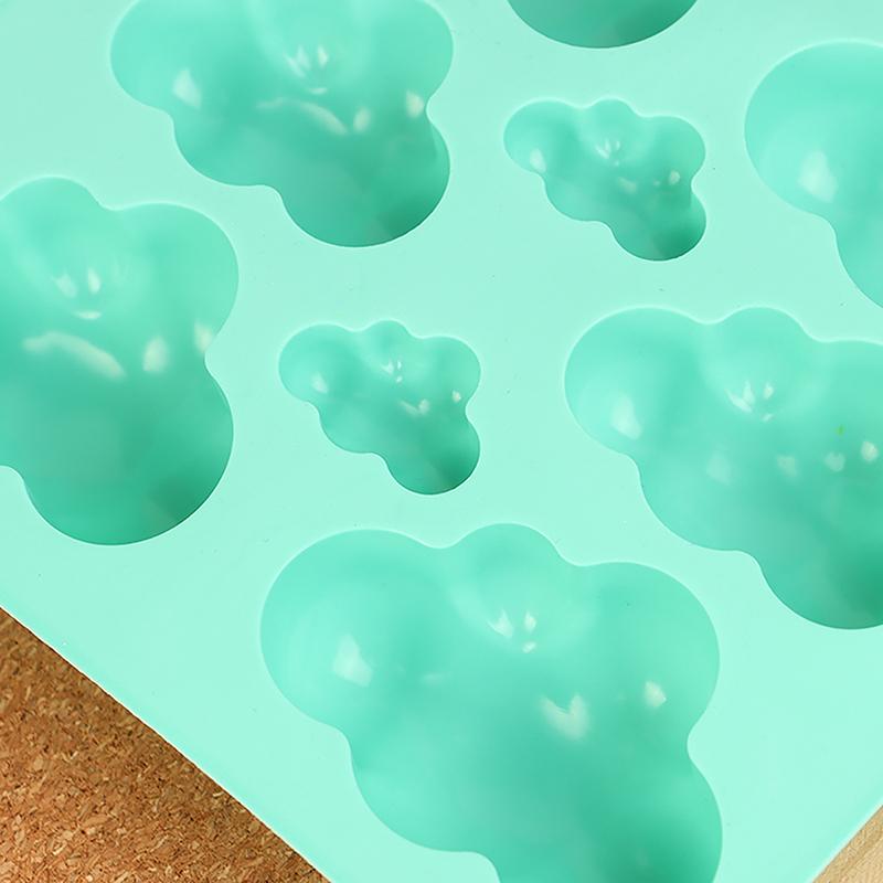 Силіконова форма для цукерок у формі хмари з 8 порожнинами, форма для випікання шоколадного пудингу, десертного торта, кухонний інструмент, свічка, миловаріння