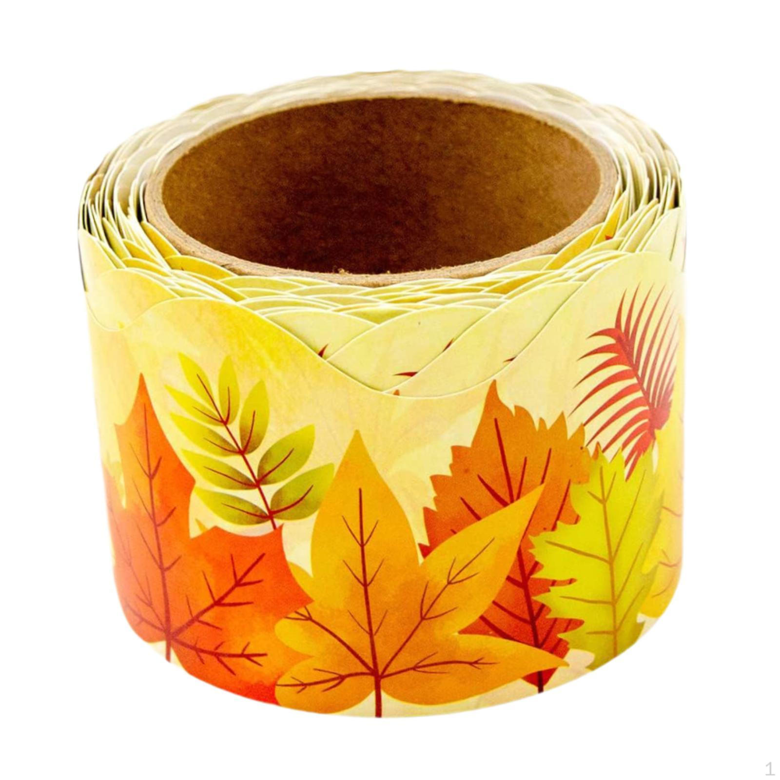 

Fall Bulletin Board Borders Leaves Die Cut 393.7 inch Classroom Blackboard Decoration