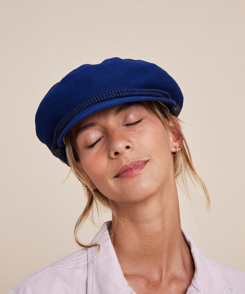 Loleleu Cotton Beret Arnaga Bleu