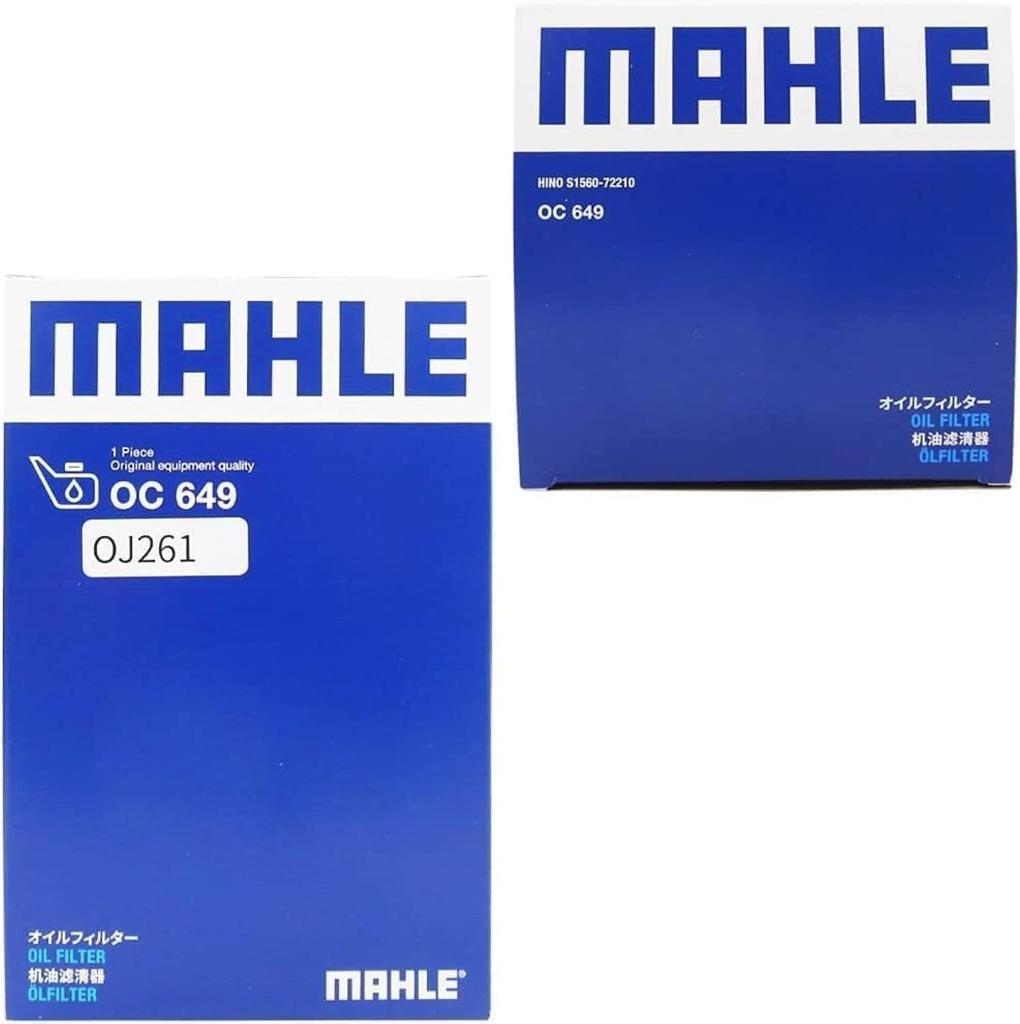 Mahle Oil Filter for Hino, Toyota, and Daihatsu Vehicles, 102mm Outer Diameter, 149mm Height, 1-16UNF Thread, OC 649