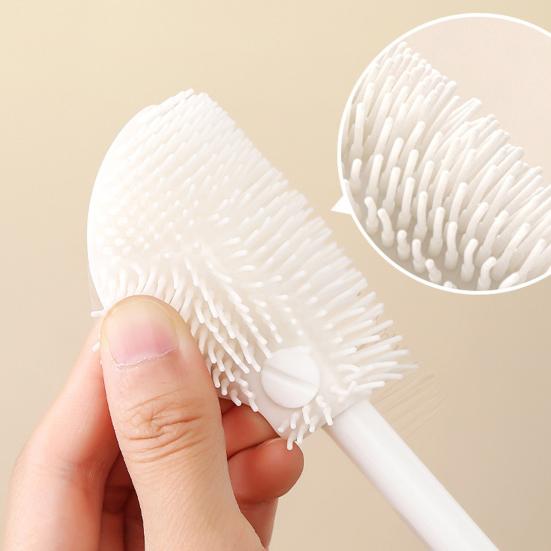 5Pcs 360 Degree Flexible Silicone Bottle Brush with Long Handle Soft Bristle Cup Brush 360 Degree Rotating Cleaning Brush