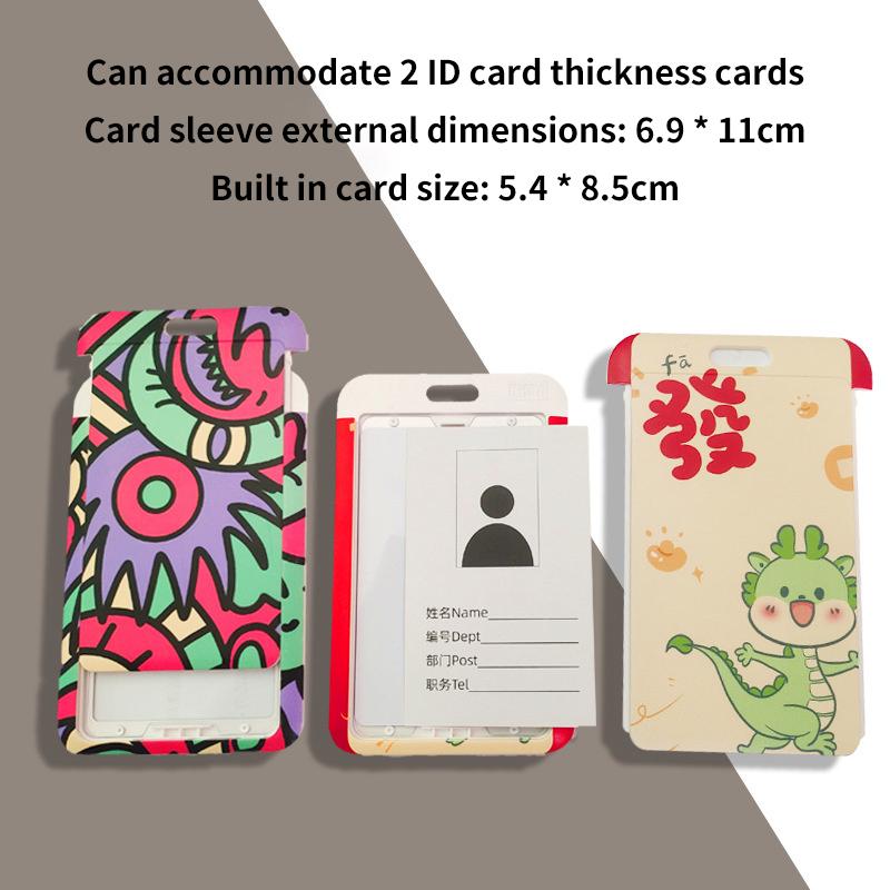 Ins Style Flower Butterfly Card Holder Student Bus Subway Card Meal ID Holders Protection Case Pick-up Card Anti-lost Hard Shell