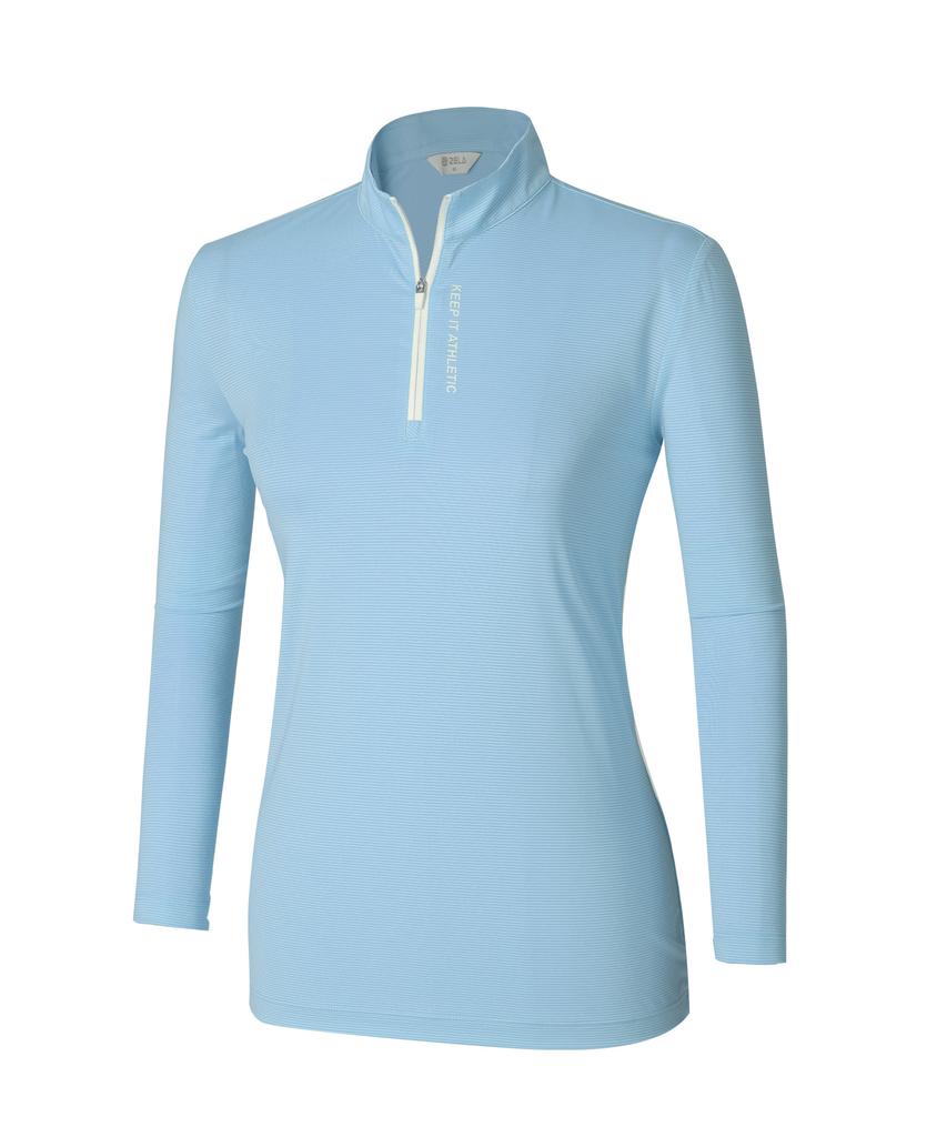2ELA [2Pack] Women'S Ice Mood Cooling Zip-Up Long Sleeve T-Shirt 5 Colors (C Type)
