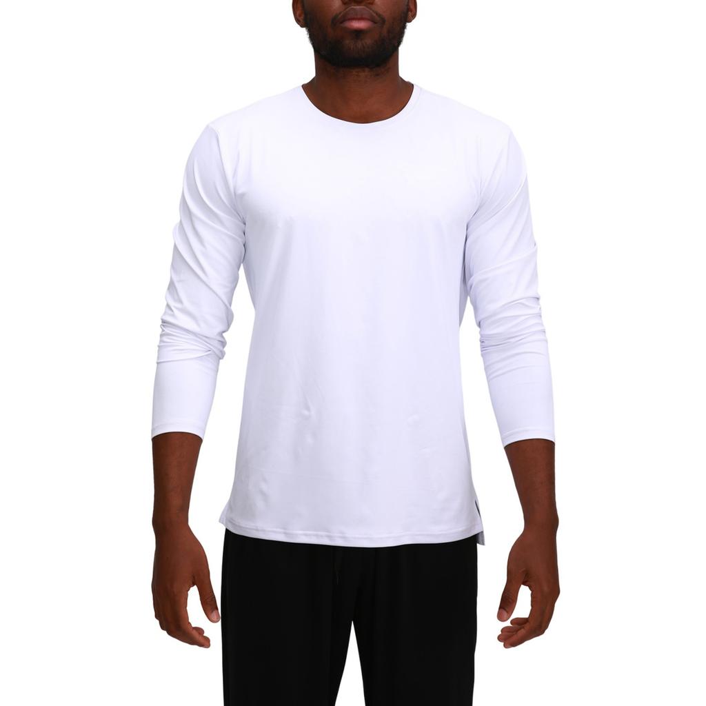 Men's Casual Fitness Wear Long Sleeve Quick Dry Breathable Outdoor Running Sports Tights Sports Wear Crewneck Top