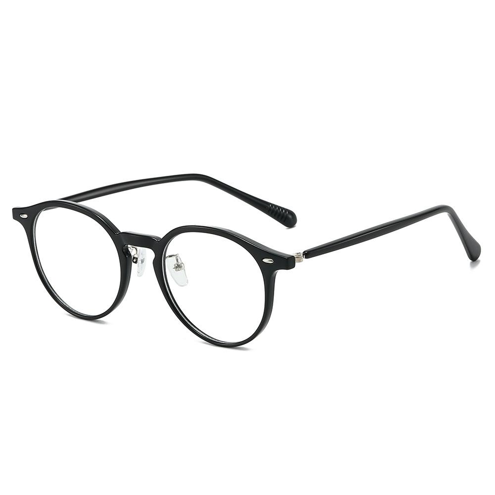 

New Inset Core Retro Oval Frame Glasses, Korean Style Unisex, Versatile Fashion Casual Computer Blue Light Blocking Eyeglasses