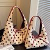 Simple Polka Dot Bow Underarm Bag Women's 2025 Autumn New Fashionable High-value Commuter Shoulder Handbag