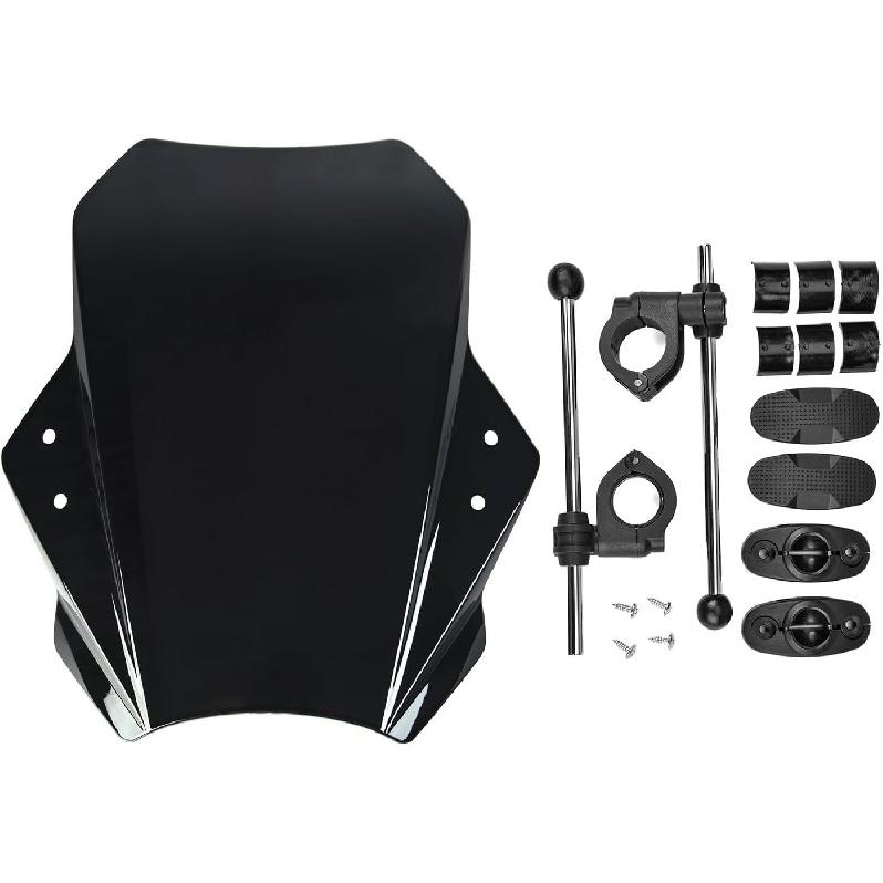 Universal Motorcycle Windshield Glass Cover Screen Deflector Compatible with Husqvarna 701 Svartpilen Vitpilen 250 401 701 Nuda 900 R(Transparent)