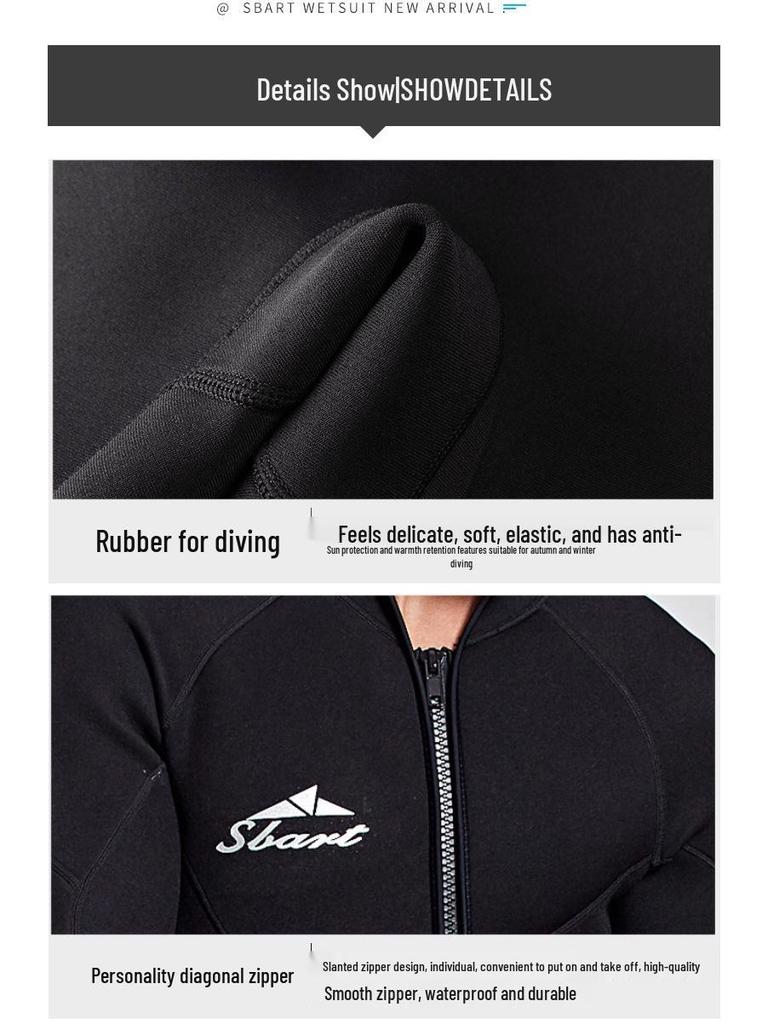 Sharkbat Men's 3mm Long Sleeve Wetsuit with Jellyfish Protection & Sun Guard