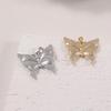 Elegant Butterfly Pendant Necklace: Gold & Silver with Rhinestone Details