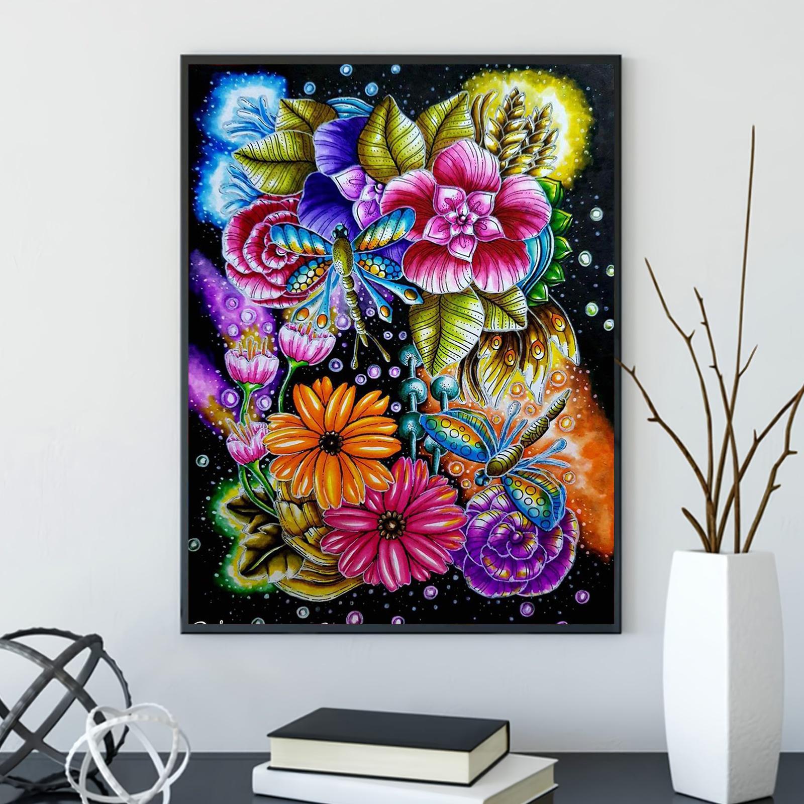 

5D Diy Алмазная картина Большие цветы Набор для вышивки крестом Полная алмазная вышивка Мозаика Искусство Картина из стразов Декор Подарок Full Round 20x30cm