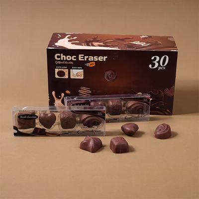 4Pcs/Box Chocolate Design Eraser Student Painting Writing Pencil Eraser Stationery School Office Supplies Gift Prize