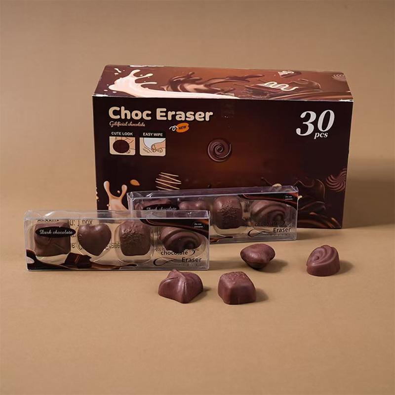 

4 шт./коробка Ластик с шоколадным дизайном Студенческий ластик для рисования и письма Канцелярские школьные и офисные принадлежности Подарок Приз