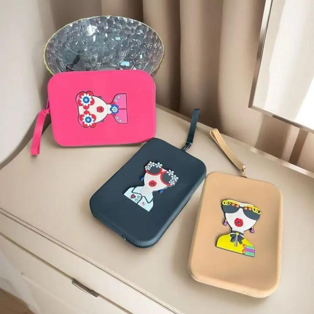Fashion Waterproof Silicone Storage Bag Multi-purpose Portable Hanging Phone Bag Cartoon Cosmetic Bag