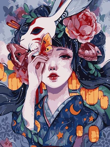 Diy 5d Full Diamond Embroidery Cartoon Square Round Diamond Painting Flower Feast Girl Mosaic Furniture Decoration Hobby Gift