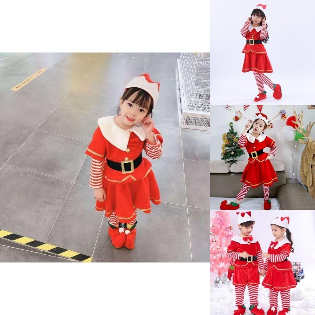 Joyful Christmas Elf Toddler Outfit For Xmas Party Claus Costume