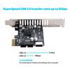 5Gbps Type-E USB 3.1 Front Panel IDC Socket & USB3.0 20Pin to PCI-E 1X Express Card VL805 Adapter for Desktop Motherboards