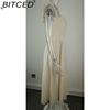 BITCED Summer Women's Fashionable Elegant Wide-Strap Halter Neck Backless Dress